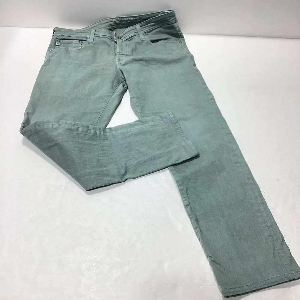 Adriano Goldschmied AG Jeans Ag-ed Denim Gray Green Mid Rise Straight 34R Men's